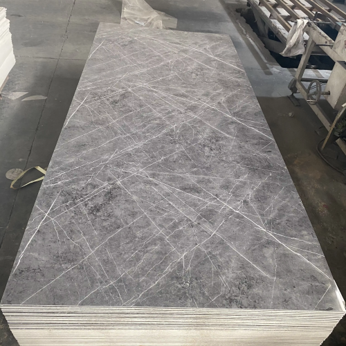 Custom Light Weight Glossy Marble Panel Pvc Uv Plastic Sheet