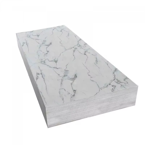 Factory direct sale custom High Density Glossy Marble texture Panel Pvc Uv Plastic Sheet