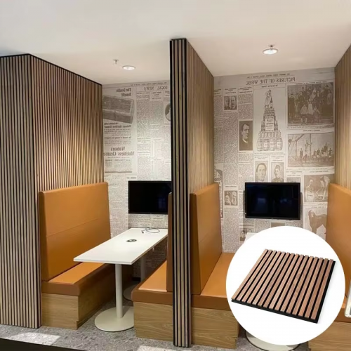 Fashion style 3d wood acoustic wall panels fabric acoustic panels meeting room