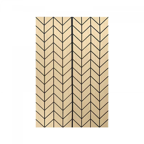 Modern stylish on sale geometric grooved wood slat acoustic panels for wall