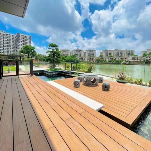 Swimming Pool Flooring WPC Decking Tiles For Outdoor